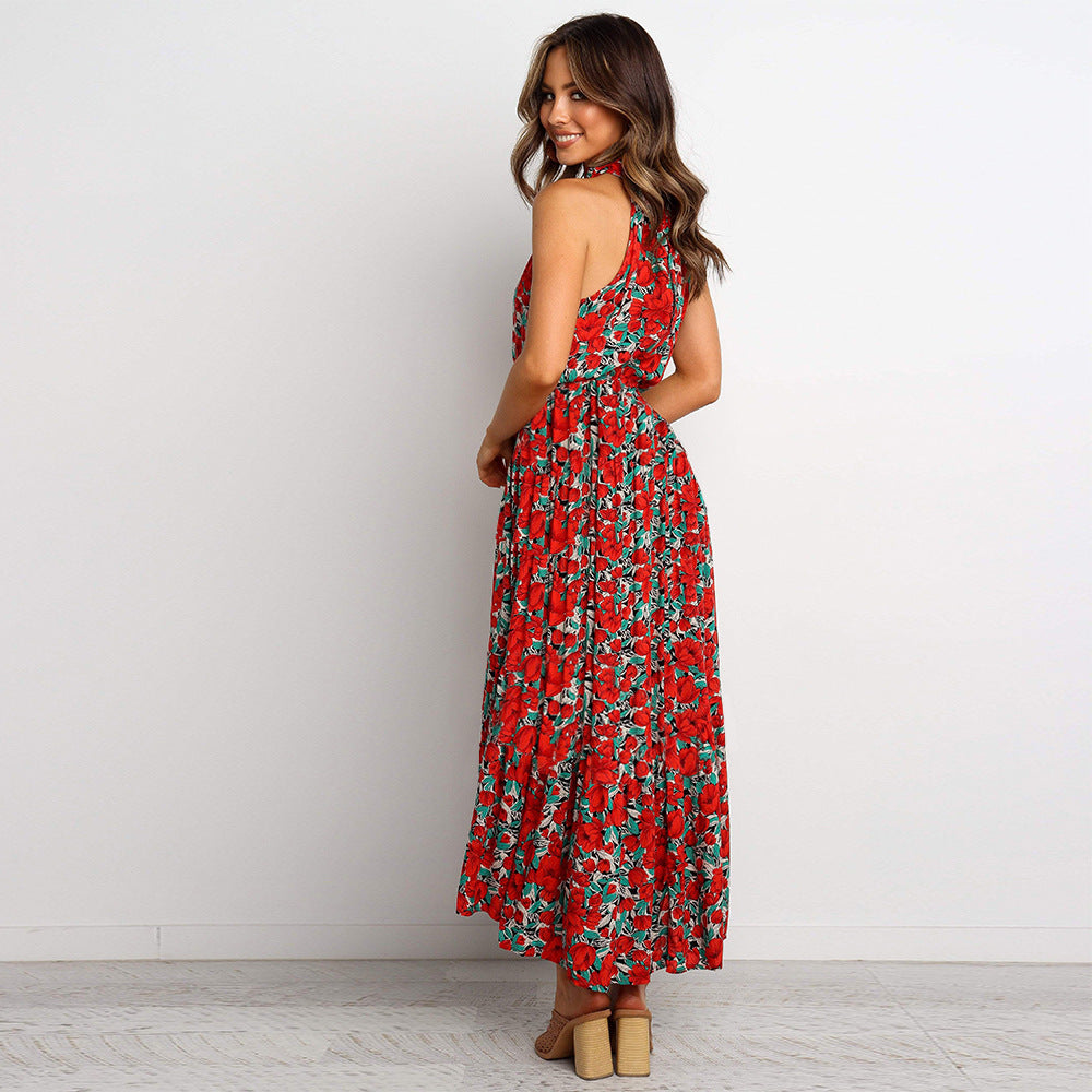 Floral Print Sleeveless Dress