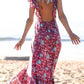 Floral Backless Maxi Dress