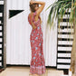 Floral Backless Maxi Dress