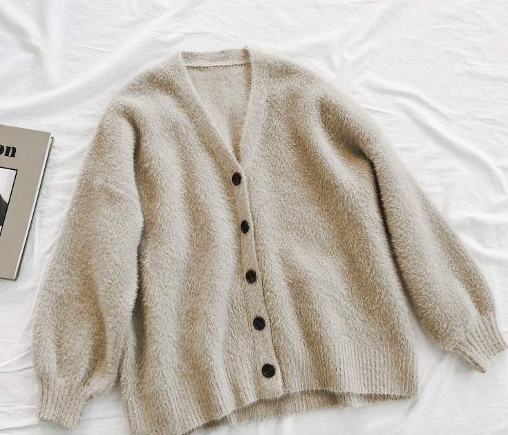 Front Buttons Knit Cardigan