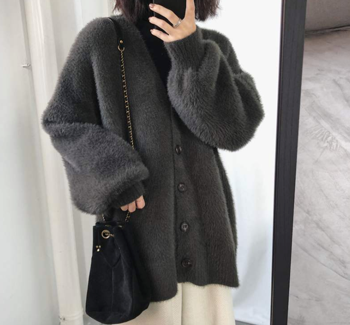 Front Buttons Knit Cardigan