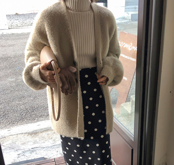 Front Buttons Knit Cardigan