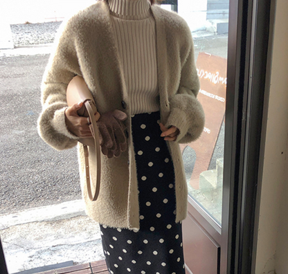Front Buttons Knit Cardigan