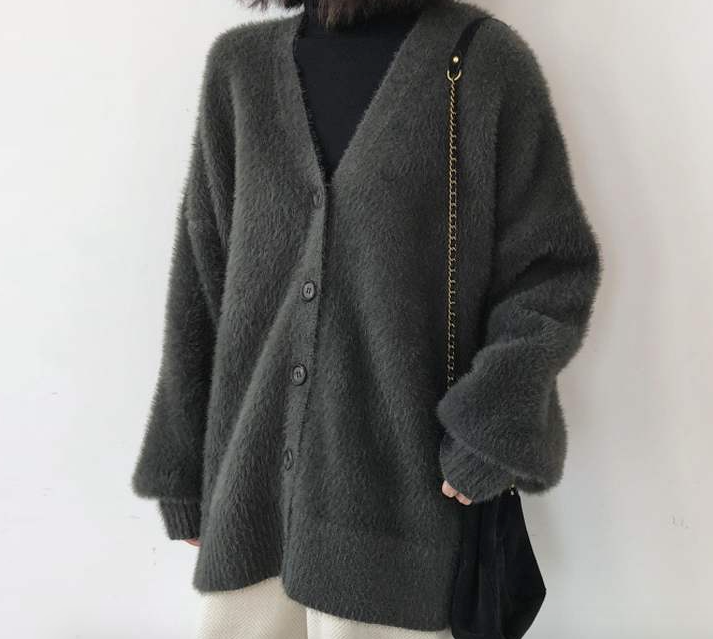 Front Buttons Knit Cardigan