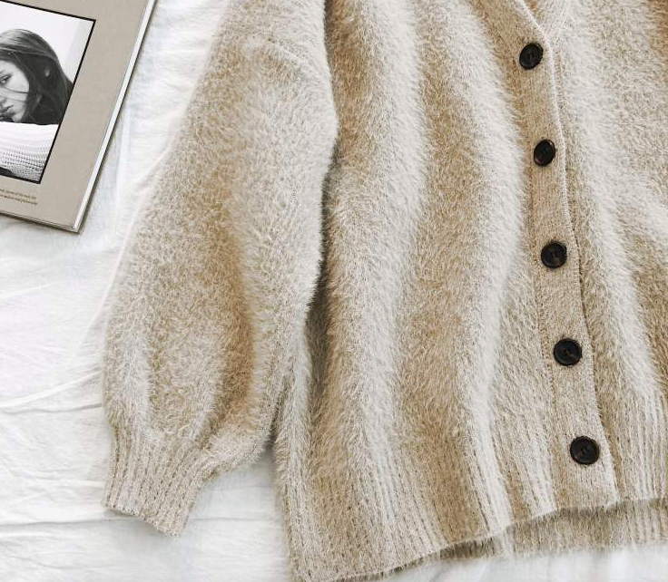 Front Buttons Knit Cardigan