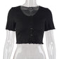 Front Buttons Knit Top