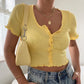 Front Buttons Knit Top
