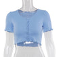 Front Buttons Knit Top