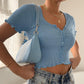 Front Buttons Knit Top