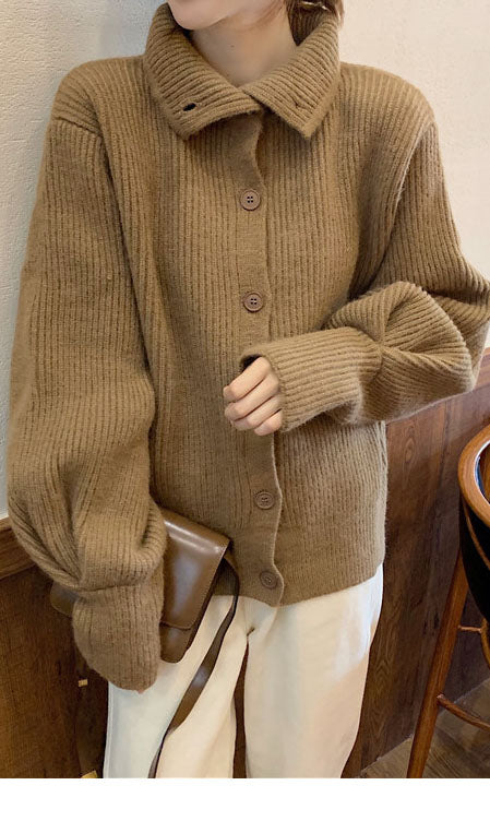 Front Buttons Sweater Cardigan