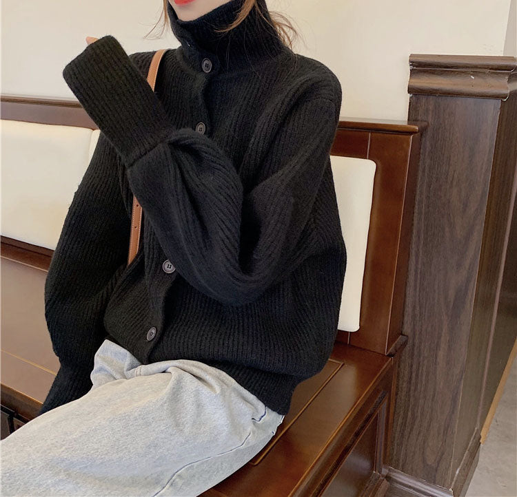 Front Buttons Sweater Cardigan