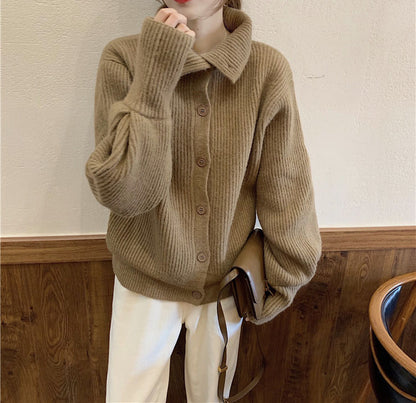 Front Buttons Sweater Cardigan