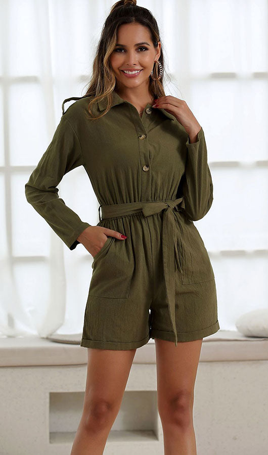 Front Buttons Romper