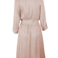 Front Buttons V Neck Dress