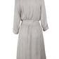 Front Buttons V Neck Dress