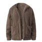 Front Zipper Woollen Coat
