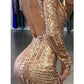 Sequins Open Back Bodycon Dress, dress, VIVIMARKS