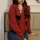 Bowknot Knotted Sweater Cardigan