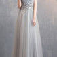 Gray Evening Party Dress
