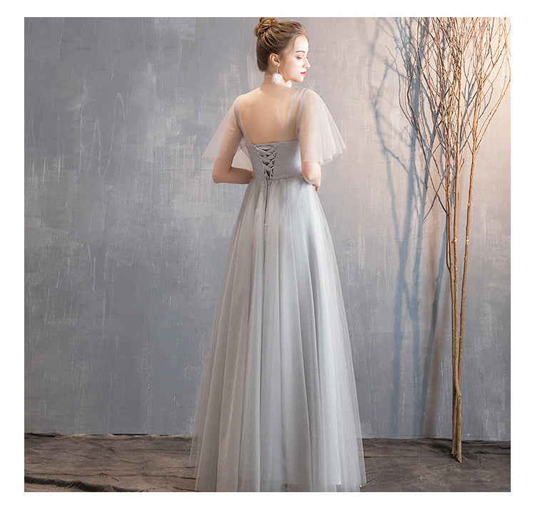 Gray Evening Party Dress