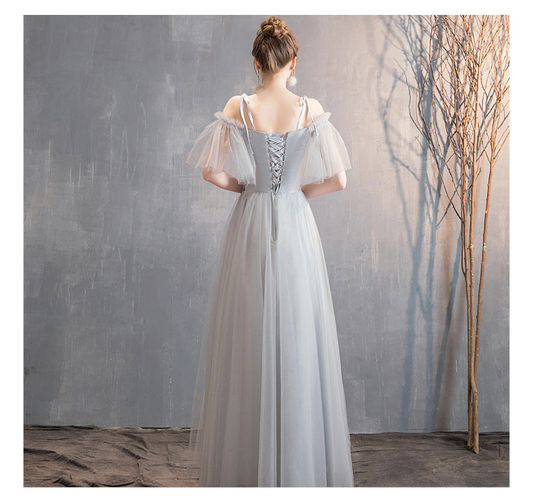 Gray Evening Party Dress
