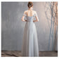 Gray Evening Party Dress