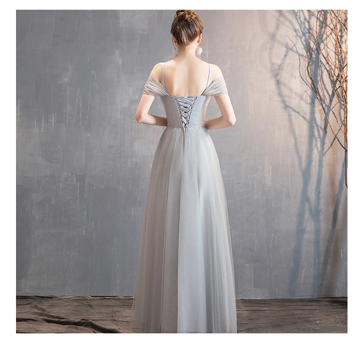 Gray Evening Party Dress