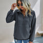 Front Zipper Solid Color Sweatshirt