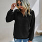 Front Zipper Solid Color Sweatshirt
