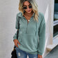 Front Zipper Solid Color Sweatshirt