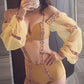 Grenadine Splicing Bikini Set
