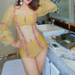 Grenadine Splicing Bikini Set