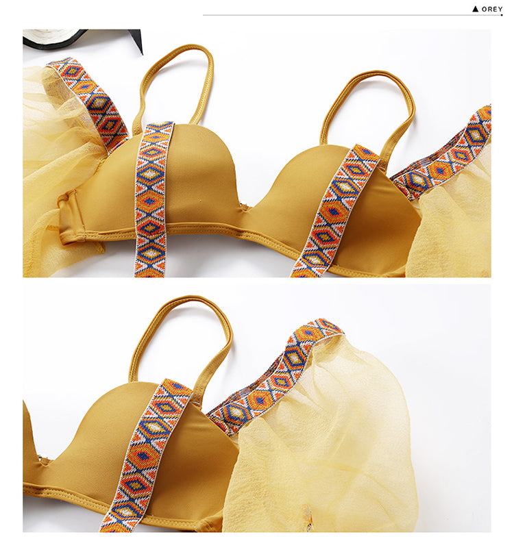 Grenadine Splicing Bikini Set