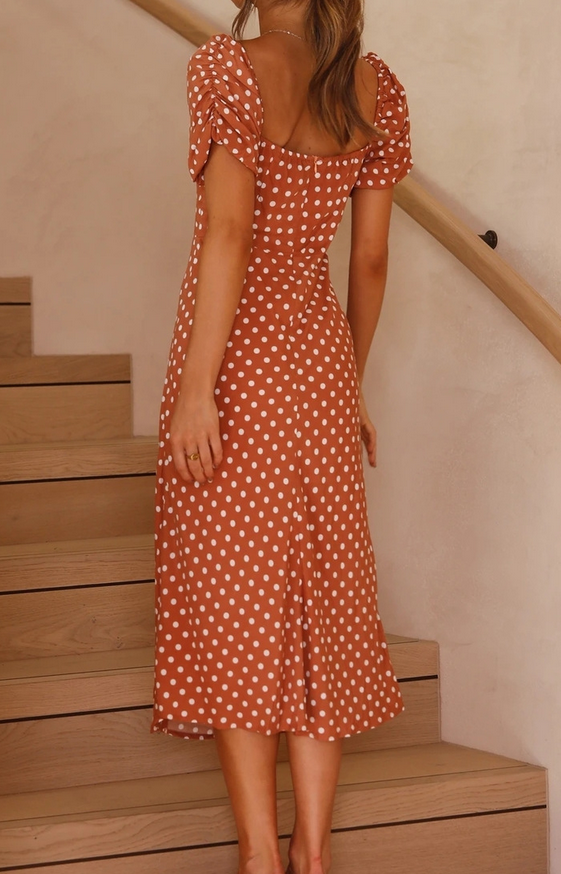 Dots Slit Dress