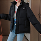 Hooded casual down cotton jacket
