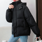 Hooded casual down cotton jacket