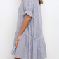 Stripe Short Sleeve Dress