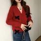 Bowknot Knotted Sweater Cardigan