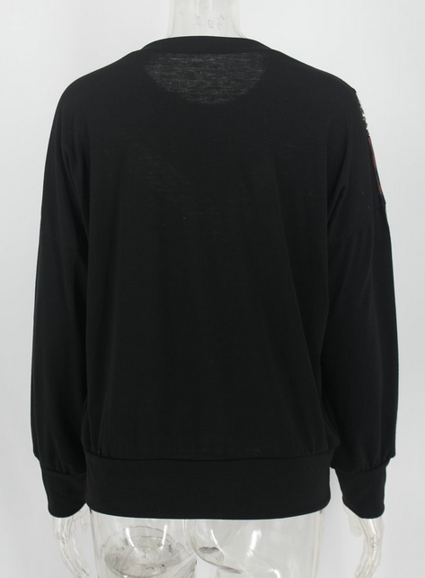 Sequins Splicing Top