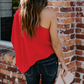 One Shoudler Chiffon Top