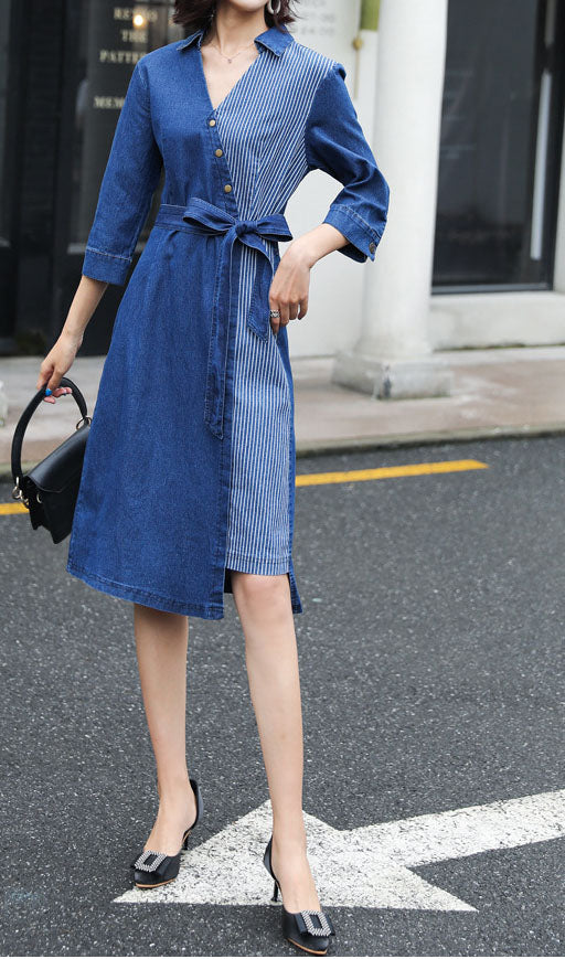 Half Sleeve Denim Dress