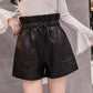 High Waist PU Shorts