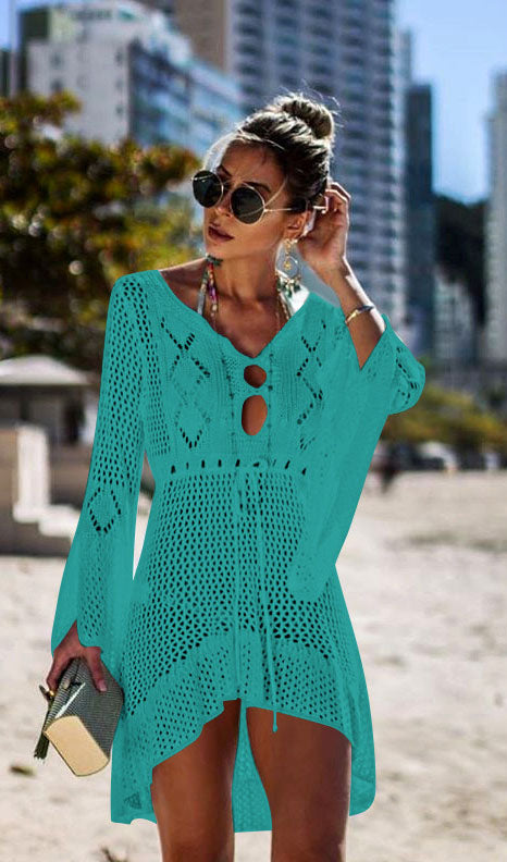 High Low Knit Cover Up