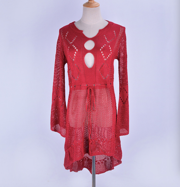 High Low Knit Cover Up