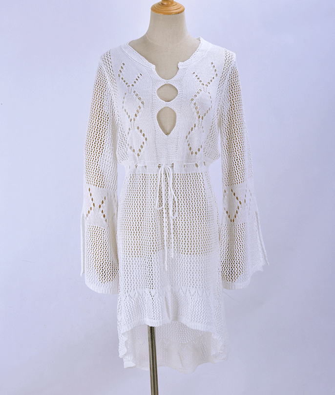 High Low Knit Cover Up
