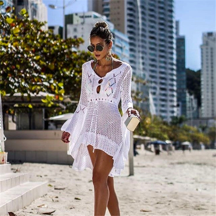 High Low Knit Cover Up