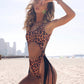 Hollow Out Tassels Swimwear