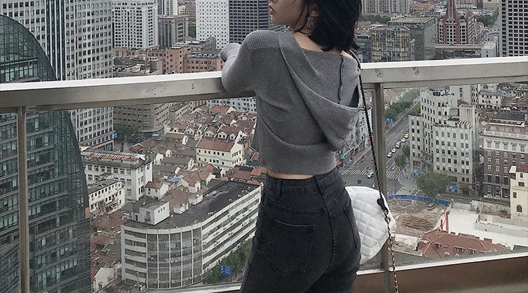 Hooded Knit Top