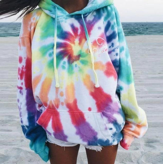 Hooded Tie-dyed Sweatshirt