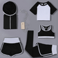 Hooded Design Five Pieces Set Activewear